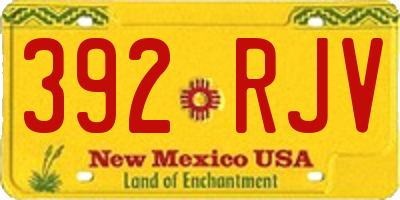 NM license plate 392RJV