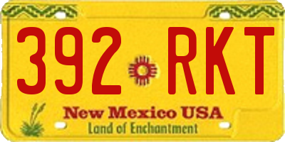 NM license plate 392RKT