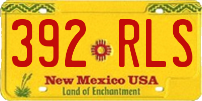 NM license plate 392RLS