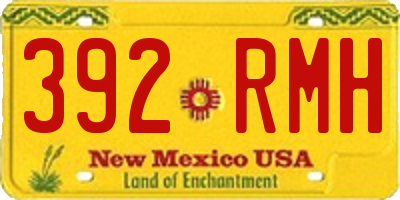 NM license plate 392RMH