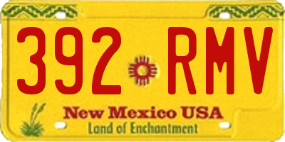 NM license plate 392RMV