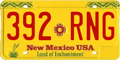 NM license plate 392RNG
