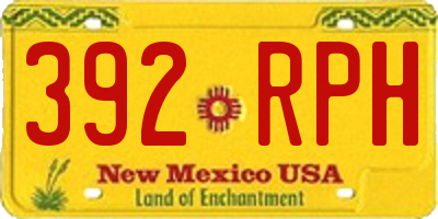NM license plate 392RPH
