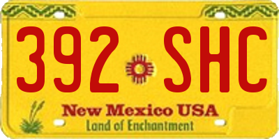 NM license plate 392SHC
