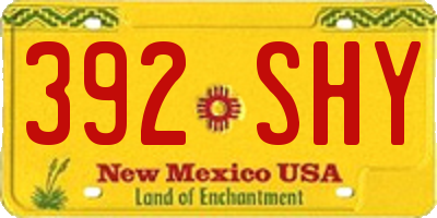 NM license plate 392SHY
