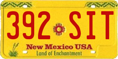NM license plate 392SIT