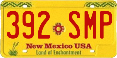 NM license plate 392SMP