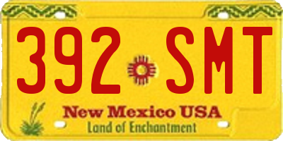 NM license plate 392SMT