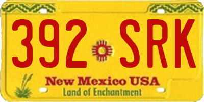 NM license plate 392SRK
