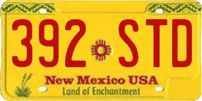 NM license plate 392STD