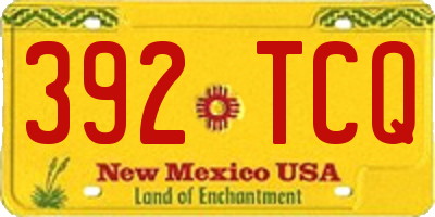 NM license plate 392TCQ