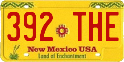 NM license plate 392THE