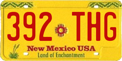 NM license plate 392THG