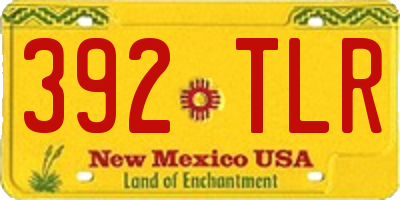 NM license plate 392TLR