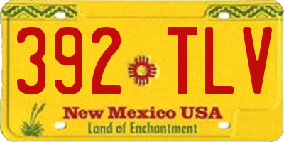 NM license plate 392TLV
