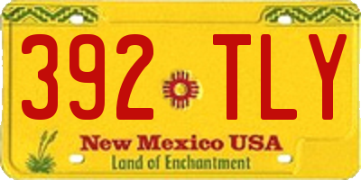 NM license plate 392TLY