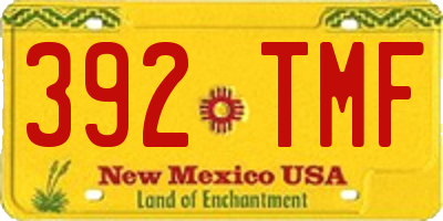 NM license plate 392TMF