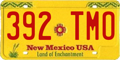 NM license plate 392TMO