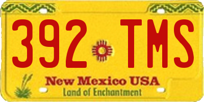 NM license plate 392TMS