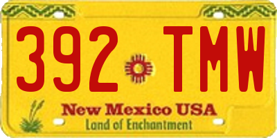 NM license plate 392TMW