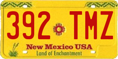 NM license plate 392TMZ