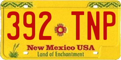 NM license plate 392TNP