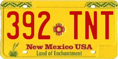 NM license plate 392TNT