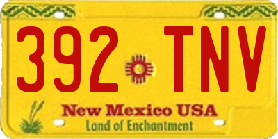 NM license plate 392TNV