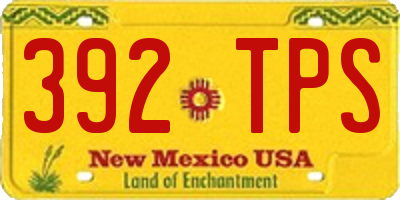 NM license plate 392TPS