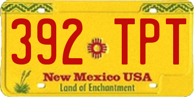 NM license plate 392TPT