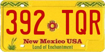 NM license plate 392TQR