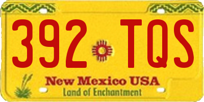 NM license plate 392TQS