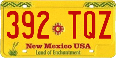 NM license plate 392TQZ