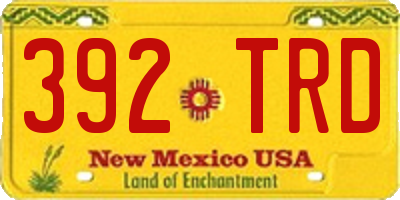 NM license plate 392TRD