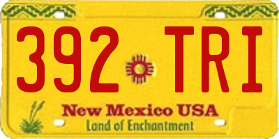NM license plate 392TRI