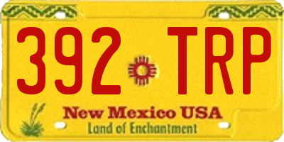 NM license plate 392TRP