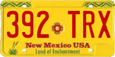 NM license plate 392TRX