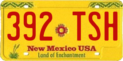 NM license plate 392TSH
