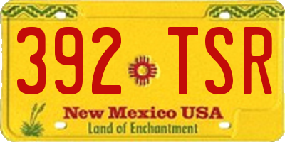 NM license plate 392TSR