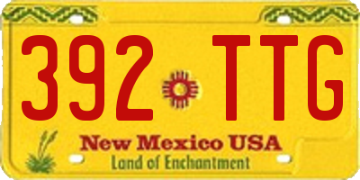 NM license plate 392TTG