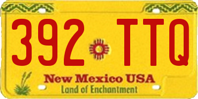 NM license plate 392TTQ