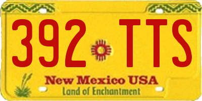 NM license plate 392TTS