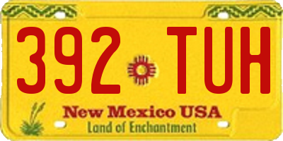 NM license plate 392TUH