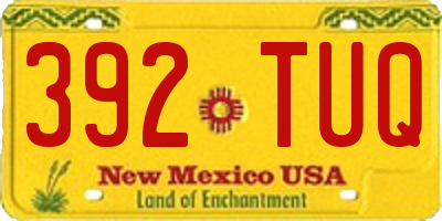 NM license plate 392TUQ