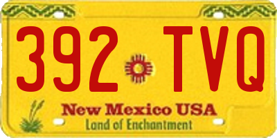 NM license plate 392TVQ