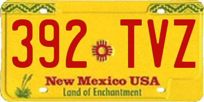 NM license plate 392TVZ