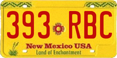 NM license plate 393RBC