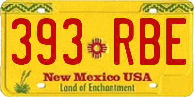 NM license plate 393RBE
