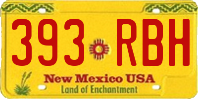 NM license plate 393RBH