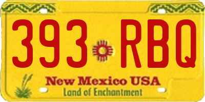 NM license plate 393RBQ